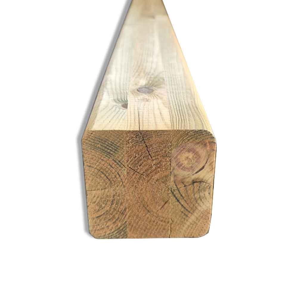 Trave quadrata in legno LAMELLARE di pino impregnata da 200 cm, sezione 9x9 cm