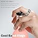 EIELO 9Pcs Stainless Steel Band Rings for Men Women Cool Fidget Spinning Chain Ring Anxiety Relief Fashion Simple Wedding Engagement Silvery Ring Set Size11