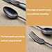 LKTDYMEG 20-Piece Black and Dark Blue Silverware Set 18/0 Stainless Steel Silverware Set Dark Blue Handle Cutlery Set Service for 4 Dinner Knives Forks Spoons Set Flatware Set Finish Dishwasher Safe