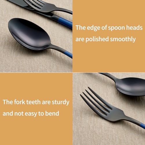 20-Piece-Black-and-Dark-Blue-Silverware-Set-180-Stainless-Steel-Silverware-Set-Dark-Blue-Handle-Cutlery-Set-Service-for-4-Dinner-Knives-Forks-Spoons-Set-Flatware-Set-Finish-Dishwasher-Safe