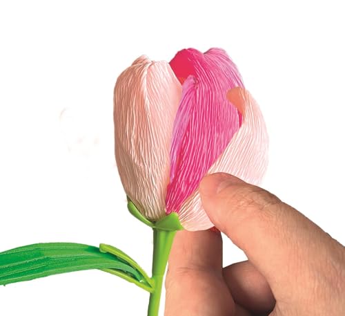 Clementoni Idea Create Your Flowers Kit créatif pour Composer des Fleurs Enfants avec 2 Tulipes en Papier à Assembler et Personnaliser idée Cadeau de Jeu Made in Italy Langue Italienne - vue 9
