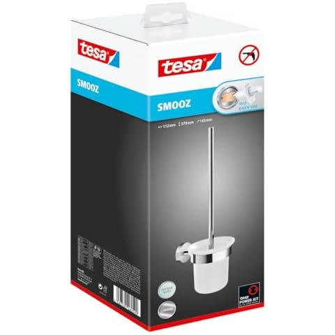 tesa SMOOZ Toilet Brush Set with Holder Cover