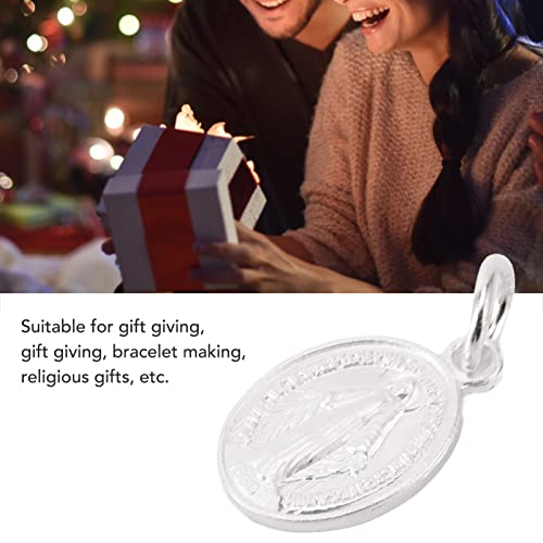 Médaille Catholique en Argent 925 - Pendentif Vierge Marie Acouto