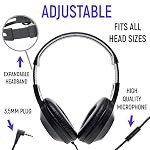 Classroom Headphones with Microphone Bulk 12 Pack, Wired Black Class Set - Image 4
