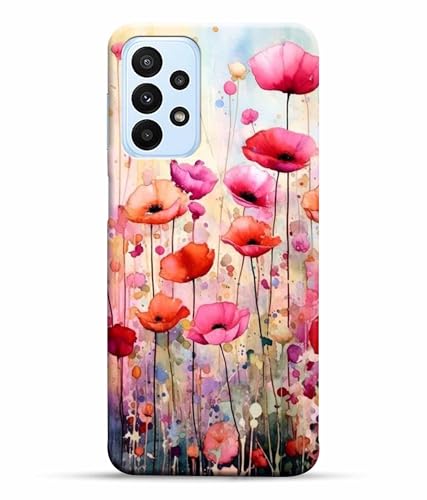 Image of Printed Hard Back Case Cover & Compatible for Samsung Galaxy A23 LTE | A23 5G | Samsung A23 5G | Vintage Flower Art (Multicolor) - D1183