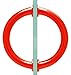 C.R. LAURENCE SDPC575RD CRL Red 5-1/8" Tubular Back-To-Back Circular Style Brass Shower Door 3/4" Di