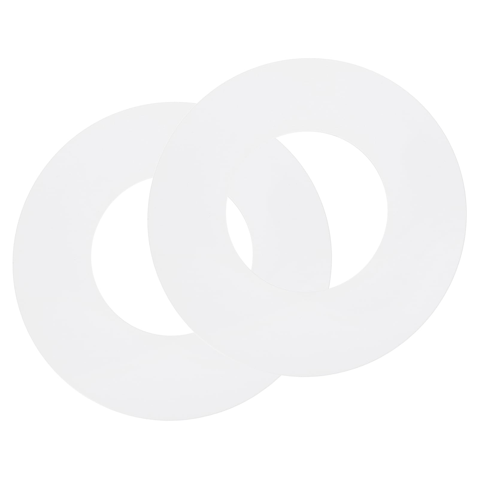 sourcing map 2Pcs Ceiling Medallion Can Converter for 5"/6" Recessed Can Light, Steel Flat Goof Trim Ring Downlight Hole Cover Plate for Chandelier Pendant Ceiling Lamp Decorative, Matte White