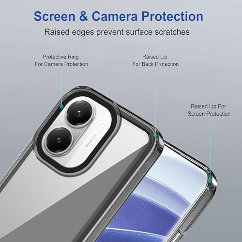 Image of Zapcase Back Case Cover for Poco X7 Pro 5G | Compatible for Poco X7 Pro 5G Back Cover | Case Cover with Camera Protection | (TPU + PC | Translucent Black)