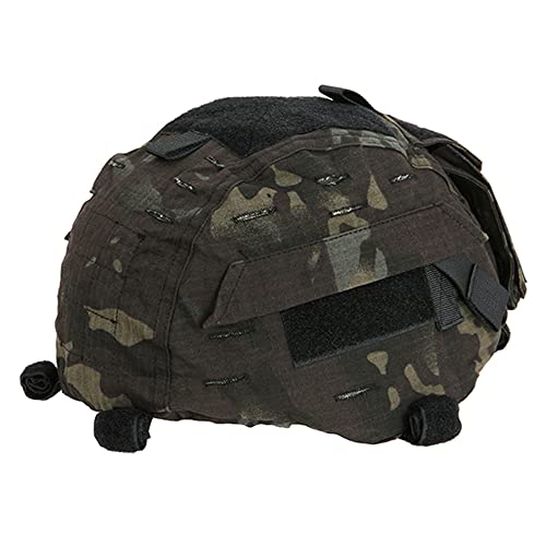 WarmHeartting Camouflage Tactical Military Helmet Cover with Counterweight Bag for MICH2000 GEN2 Helmet