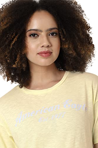 Image of American Eagle Women's Solid Regular Fit T-Shirt