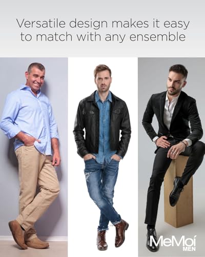 MeMoi Wide Ribbed Black Mens Crew Socks, Versatile and Comfortable Mens Dress Socks - Sizes 10-15, Pack of 34