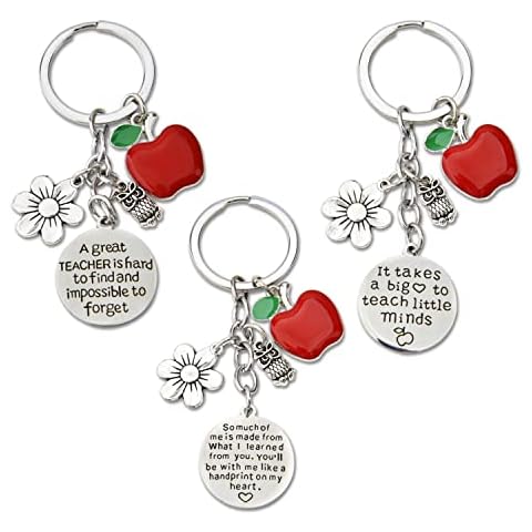 Zebrlan Teacher Keyring Gifts - thank you teacher keyring - Appreciation Teacher Keyring Appreciation Gifts (3Pcs) Cover
