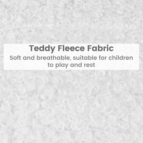 Image of INFANS Kids Sofa, 2 Seat Soft Thick Upholstered Couch with Plush Fabric Solid Wooden Frame, Armrest Chair Lounge for Playroom Kids Boys Girls
