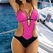 LHWY Bikinis Mujer Push Up, Tankini Trikini sólido Vendaje Acolchado Push up...