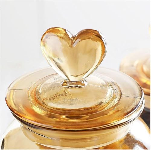 Image of bellemax 1000ML Clear Glass Storage Jar With Pop Air Tight Glass Lids- Airtight Food Jars Glass Kitchen Containers For Pantry, Pickle Jar, Sugar Pasta Cereal Flour Sugar Storage Jar (BM-02, Set of 2)