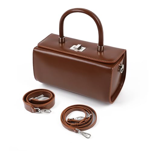 Sac à main en cuir véritable premium, grand confort à deux sangles réglables