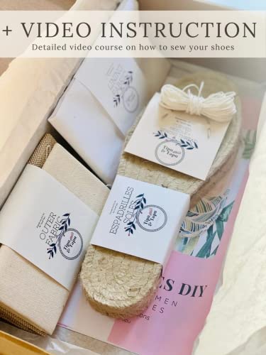 Kit espadrilles beige pointure 40.5 pour fabriquer des chaussures légères - 2