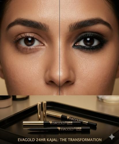 Image of EVAGOLD Luxurious Kajal Eye Definer | Intense, Long-Lasting, Precision, Elegance