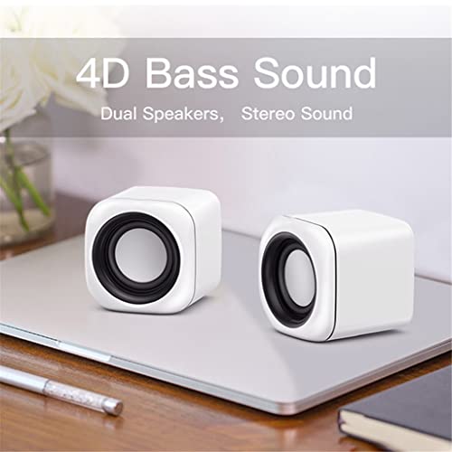 Altavoces multimedia PC y mini altavoz ordenador portátil blanco 3
