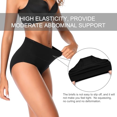 Image of High Waisted Postpartum Underwear Womens Cotton Underwear Soft Breathable Full Coverage Stretch Panties Multipack