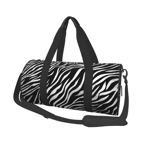 Sac de sport zèbre pour homme et femme | Sac de voyage en toile léger format week-end