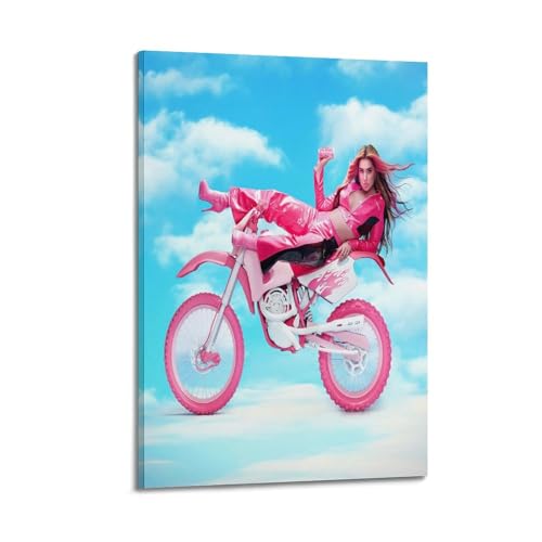 BLYESSQ Lola Indigo - Póster sobre lienzo con firmas limitadas para decoración de pared de interior, aula, dormitorio