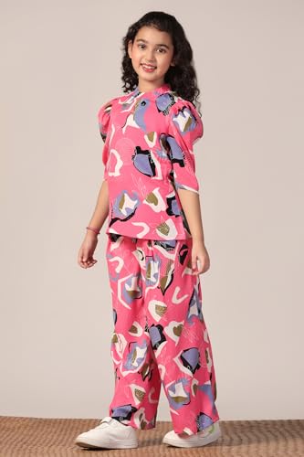Image of Fashion Dream Girl's Cotton Blend Printed Clothing Set|Casual Wear|Two-Piece Set|Coordinate Outfit for Girl