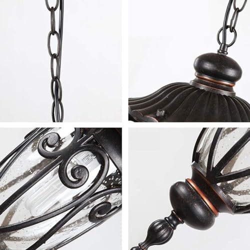Éclairage extérieur de luxe noir traditionnel suspendu IP54 QTHWB - 4