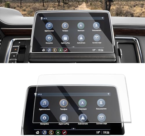 CDEFG Glass Screen Protector for 2021 Tahoe Suburban Yukon 10.2 Inch: Car Navigation Display Touch Screen Protector for 2021 Tahoe/Suburban Tempered Glass HD Anti Scratch