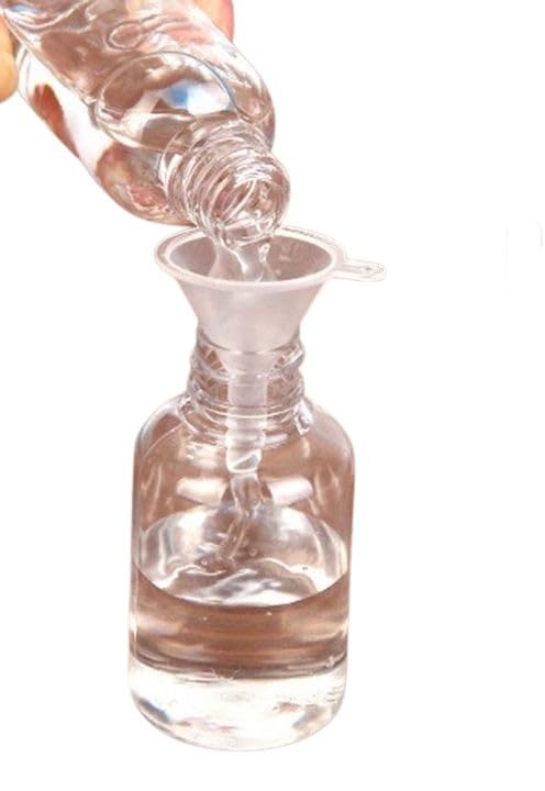 Miniatura 7 de Paquete de 12 embudos pequeños de 0.787 in de embudo de plástico transparente para artes, botellas de laboratorio, aceites esenciales, perfumes,