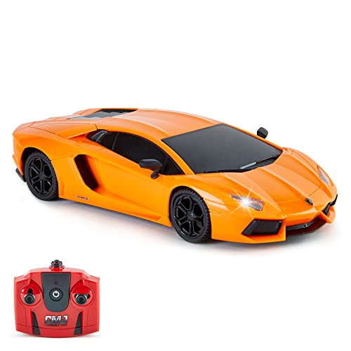 CMJ RC CARS Lamborghini Aventador LP700-4 Offiziell Lizenziertes ferngesteuertes Auto im Maßstab 1:24 mit funktionierenden Lichtern 2.4Ghz