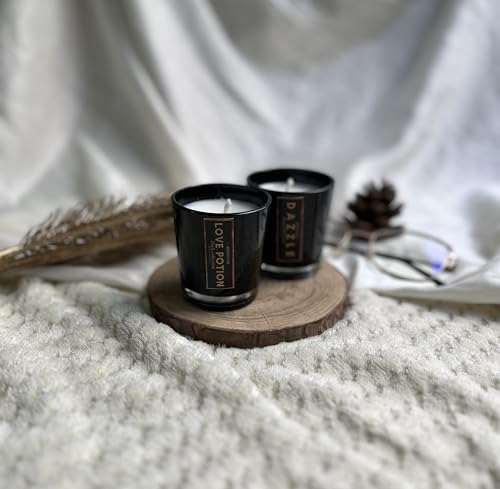 Image of Mini Soy Wax Scented Candles - Luxury Soy Wax Scented Candles, Long Burn Time, Black soot- Free Pack of 2 (Aesthetic Candle, Luxury Candle)