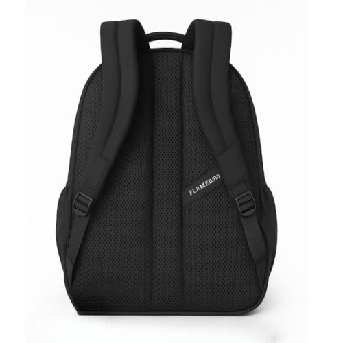 Image of Flamebird Professional Black Laptop Backpack for Men & Women - Water Resistant Business Travel Bag with Multi-Pocket Organizer - Casual Daypack for Office, College & Commute-30L