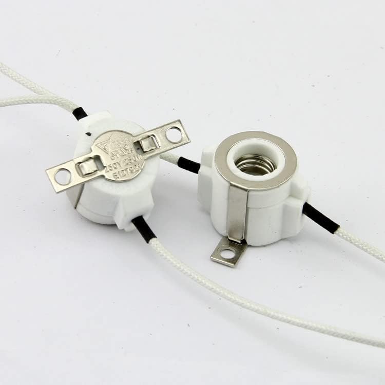 2pcs Lighting Accessories E11 Special Ceramic lamp Holder with Bracket E11 lamp Holder Small Screw lamp Holder