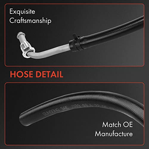 A-Premium Power Steering Return Line Hose Assembly Compatible with Dodge Dakota 2005-2010 & Mitsubishi Raider 2006-2009 & Ram Dakota 2011, with O-ring, Gear To Cooler