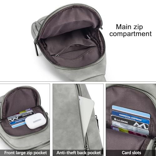 Image of CLUCI Crossbody Bags for Women Men,Leather Sling Bag Cross Body Backpack for Woman Gifts for Women Birthday Unique