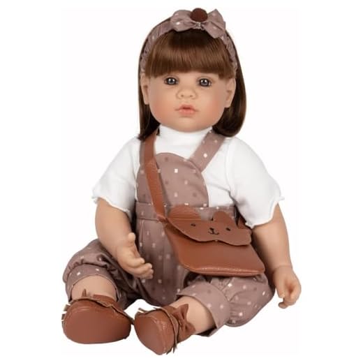 Adora Realistic Baby Doll - Toddler Time Doll - Root Bear Float, 20 inch, Soft CuddleMe Vinyl, Brown Hair/Brown Eyes