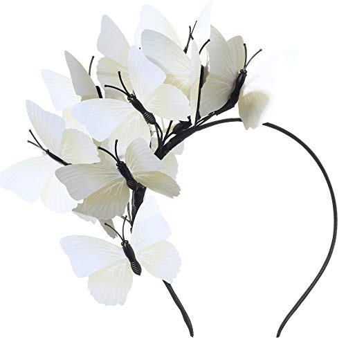 Tocado con diseño de mariposas de Coucoland - Blanco - Talla única