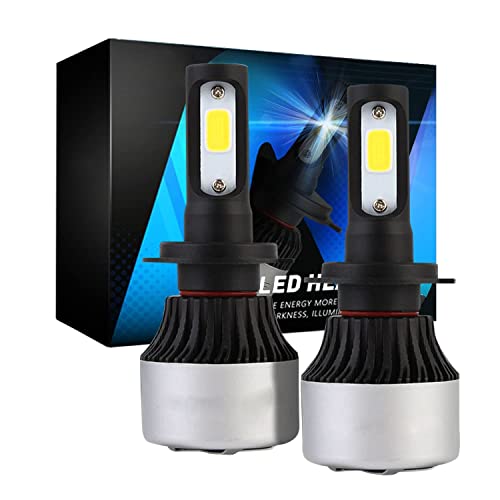 OTOROYS 2 YEAR WARRANTY H7 Geniune 9000LM 6500K 72 W LED Automotive Headlight Bulbs Auto Conversion Driving Lamp 2 Led Chip (Cool White)