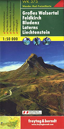 WK 375 Großes Walsertal - Feldkirch - Bludenz - Laterns - Liechtenstein, Wanderkarte 1:50.000 (frey WK 375 Großes Walsertal - Feldkirch - Bludenz - Laterns - Liechtenstein, Wanderkarte 1:50.000 (frey