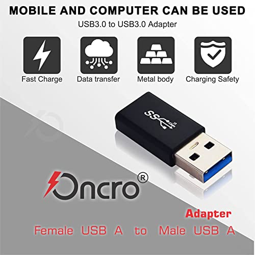 ONCRO® USB Male to USB Female Connector USB 3.0 to 3.1 Adapter USB to USB Male to Female Jointer Coupler Extender USB 3.1 Gen 2 Super Speed... - Image 3