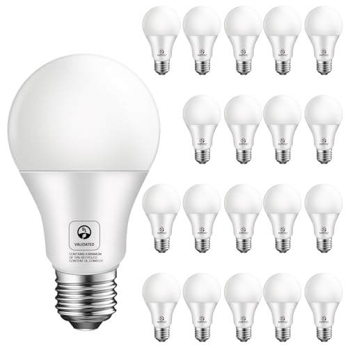E ENERGETIC LIGHTING A19 LED Bulb 60W, 800LM 8.5W 5000K Non-dimmable, 60 Watt LED Daylight Bulbs...