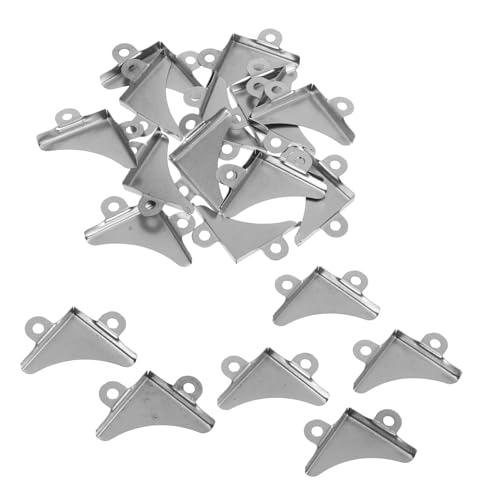 Balacoo Iron Corner Protectors Edge Protectors for Boxes Decorative Triangle Corner Fittings for Wooden Cases