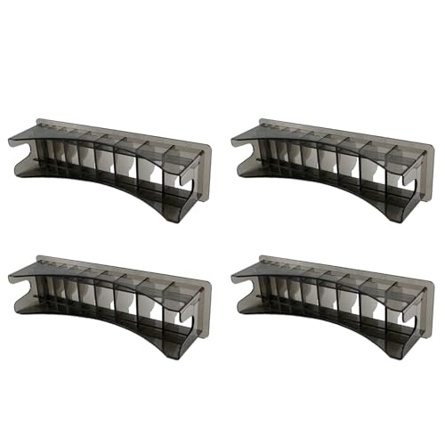 Booso 4 cajas de almacenamiento para base para cortadora de pelo, recortadora, peine, guía, peine, barbero, herramientas, peines guía