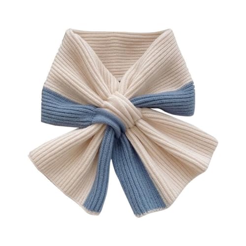 Winterschal mit farblich passendem Schal, vielseitig, winddicht, für Damen, Winterschal, blau, One size