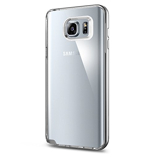 Spigen Neo Hybrid Crystal Galaxy Note 5 Case with Flexible Inner Casing and Reinforced Hard Bumper Frame for Galaxy Note 5 2015 - Satin Silver