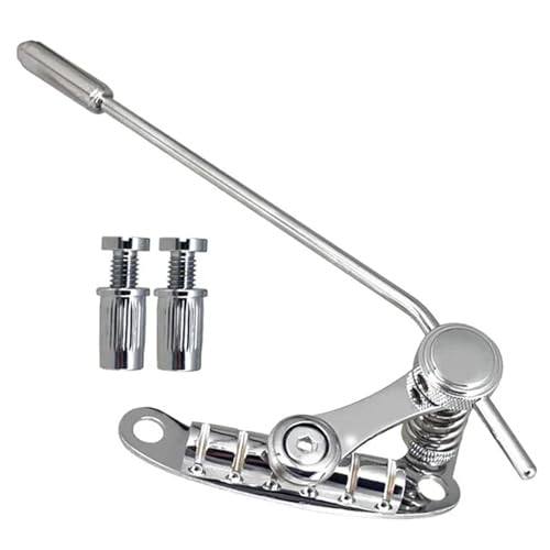 エレキギタークロームブリッジストップバーテールピーストレモロ LP 用 SG エレキギタークロームブリッジアクセサリー(Silver)
