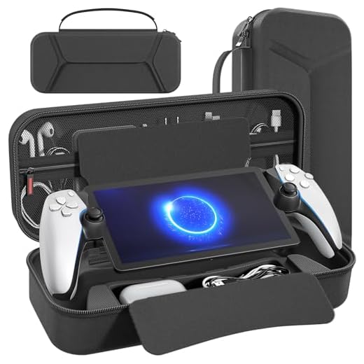 daydayup Tragetasche Kompatibel mit PlayStation Portal Remote Player, PlayStation Portal Tasche mit Reißverschlusstasche, Aufbewahrungsschutz, Gaming Handheld Tasche für PS Portal (Schwarz)
