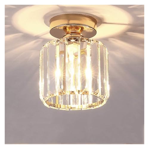 Lámpara de techo de cristal semiempotrada E27 decorativa para pasillo y cocina