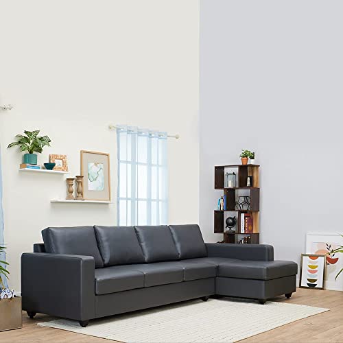 Image of Wakefit Sofa Set | 3 Year Warranty | Sofa 3 Seater, 3 Seater Sofa for Living Room, Wooden Sofa Set, 3 Seater + Right Aligned, Sofa for Living Room - Napper(Jindal : Thundercloud)